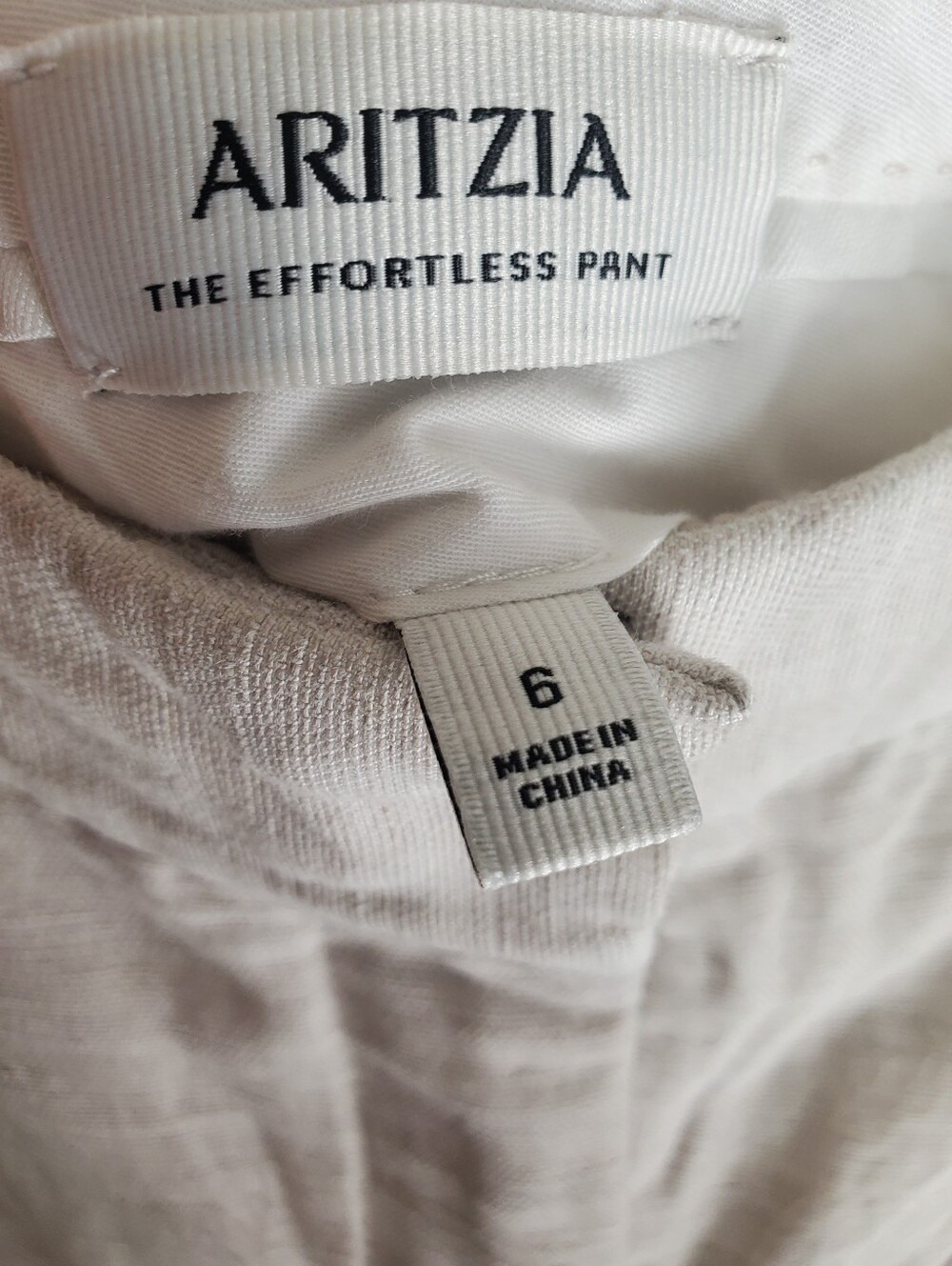 Aritzia The Effortless Pant CruiseLinen in Natural Ecru Sz 6 NWOT - Picture 10 of 16